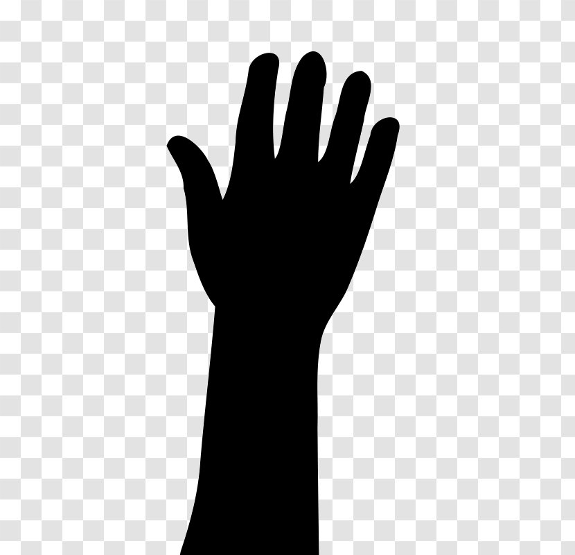 Silhouette Finger - Human Head - Blackandwhite Wrist Transparent PNG