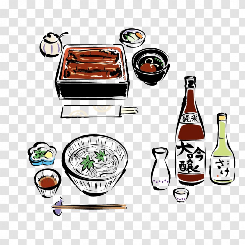 Japanese Cuisine Hot Pot - Gastronomy - Vector Hand-painted Food And Wine Transparent PNG
