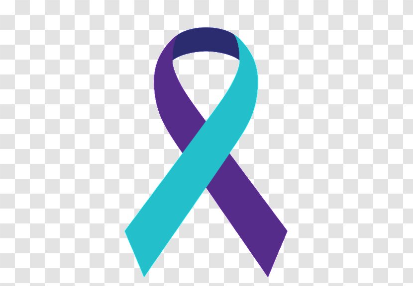 Awareness Ribbon Suicide Prevention Turquoise Purple - National Lifeline Transparent PNG