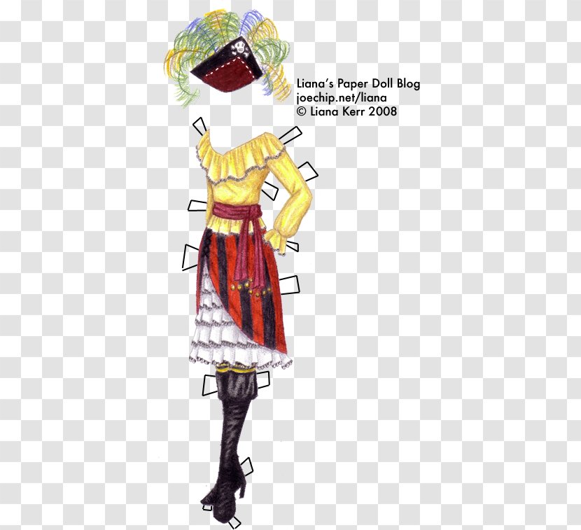 Costume Design Dress Fashion Pattern - Pirate Paper Transparent PNG