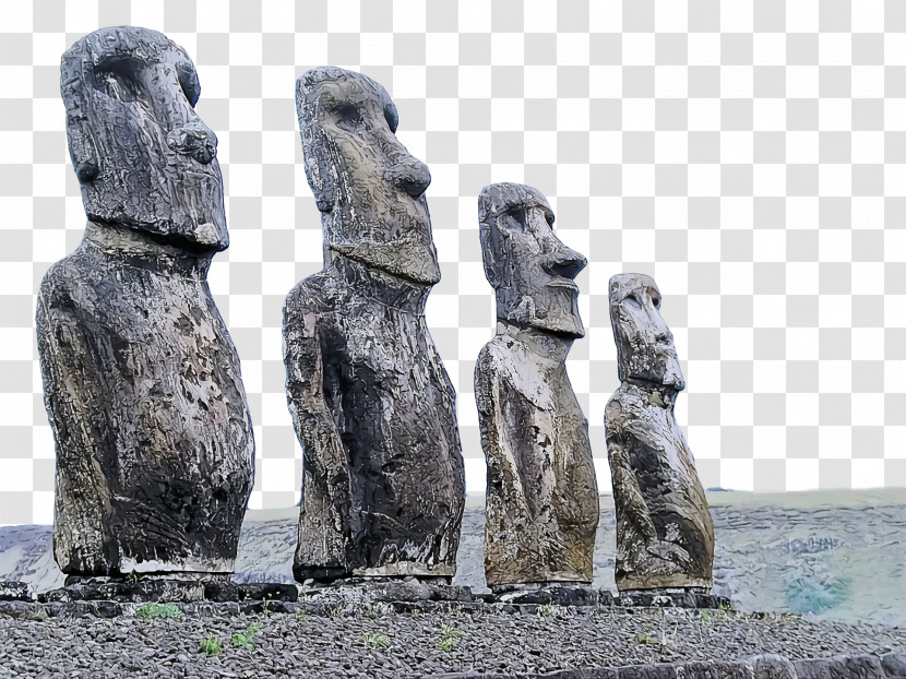 Moai Statue Sculpture Mixed Media Artist Transparent PNG