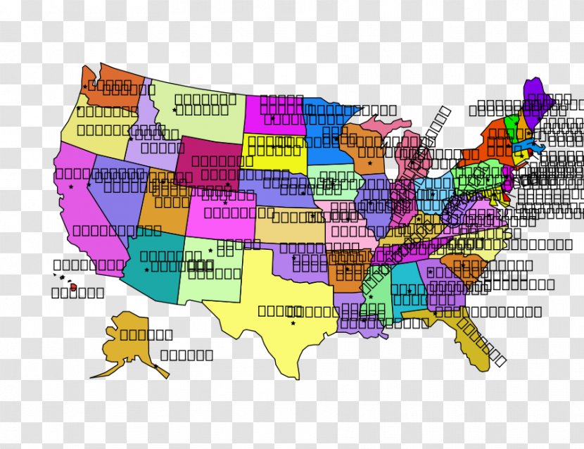 United States Blank Map U.S. State Clip Art - Capital City Transparent PNG