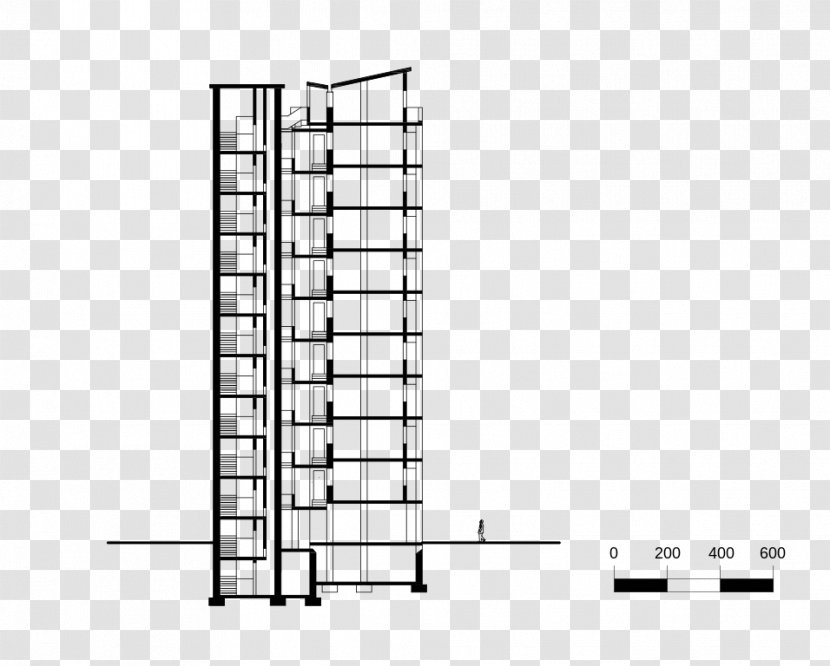 QT8 INA-Casa Architect Building Structure - Silhouette Transparent PNG