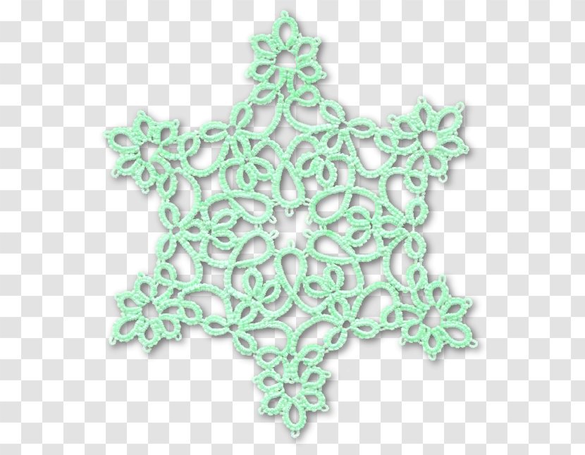 Snowflake Tatting Symmetry Hand-Sewing Needles Pattern - Tree Transparent PNG