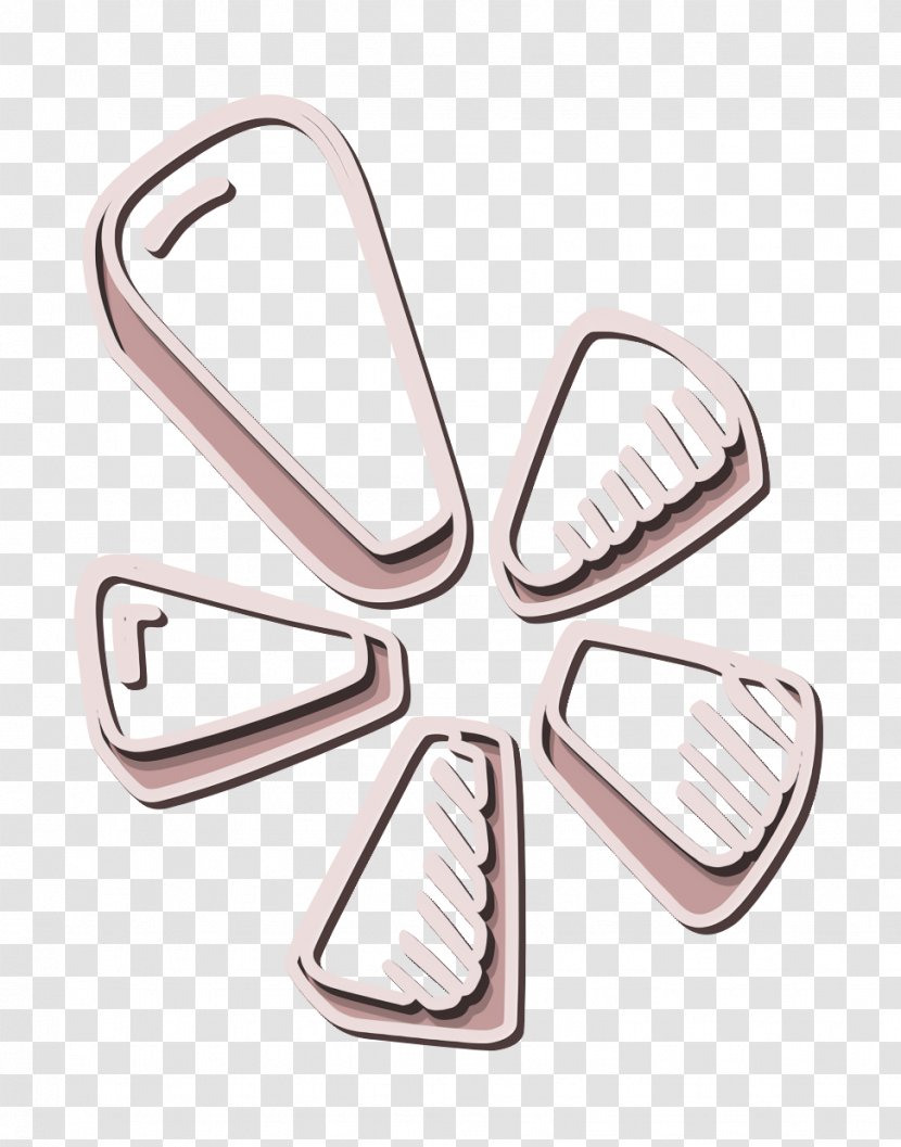Hand Drawn Icon Social Yelp - Metal Auto Part Transparent PNG