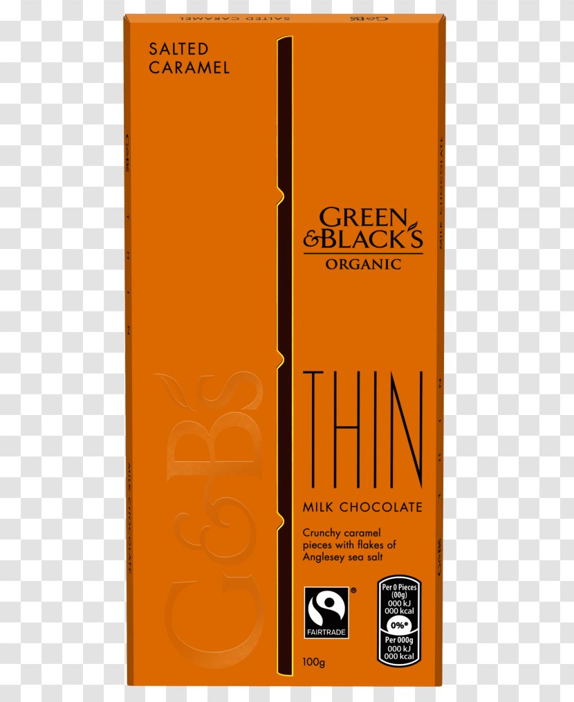 Organic Food Milk Green & Black's Butterscotch Chocolate - Text Transparent PNG