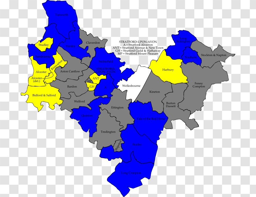 Stratford-upon-Avon Locator Map United Kingdom Local Elections, 2018 - Byelection Transparent PNG