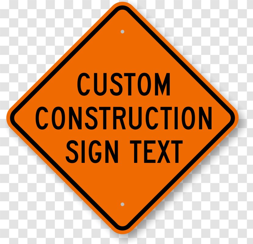 Traffic Sign Warning Roadworks Construction Site Safety - Road Control Transparent PNG