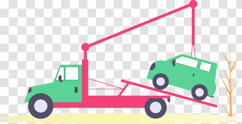 Transport Vehicle Line Pink Commercial Vehicle Transparent PNG