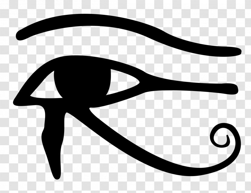 Ancient Egypt Eye Of Horus Wadjet - Monochrome - Symbol Transparent PNG