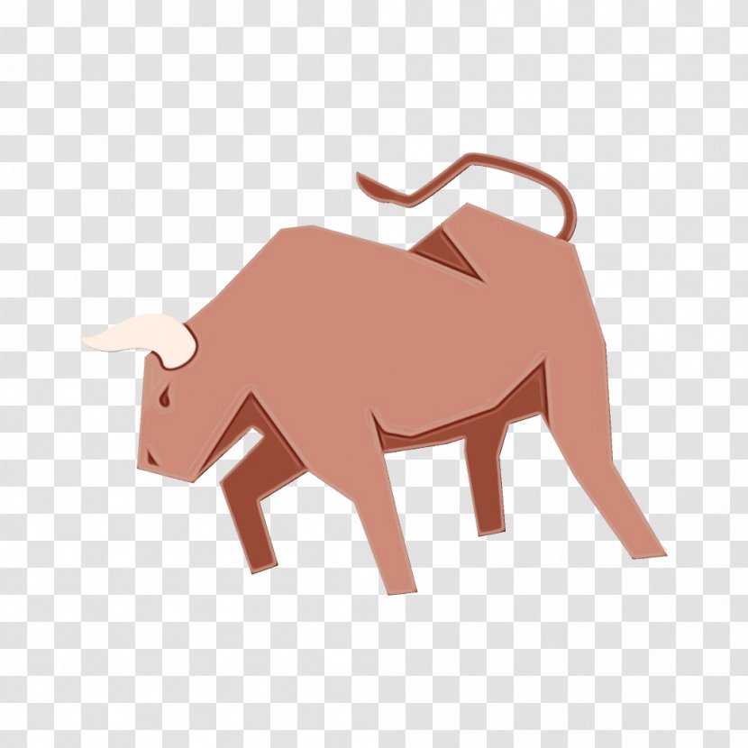 Bull Bovine Pink Cartoon Boar - Livestock Snout Transparent PNG