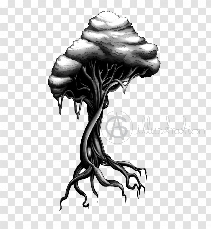 Art Tattoo Tree Sketch Transparent PNG