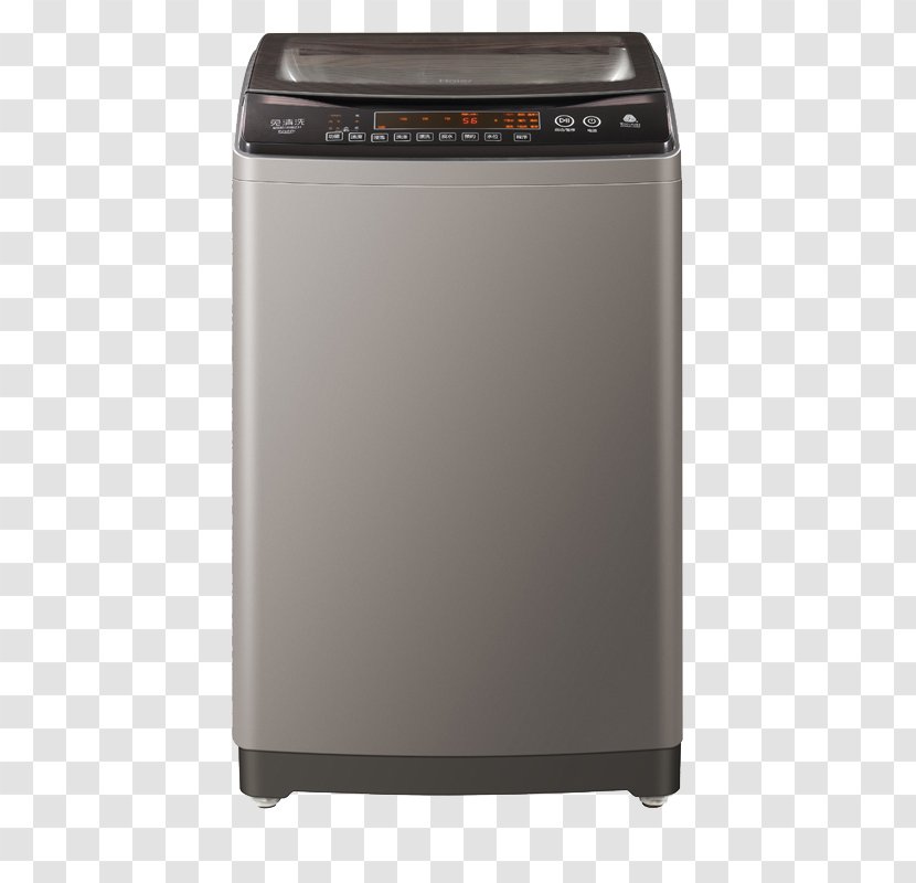 Washing Machine Haier Refrigerator Clothes Dryer - Gratis - Silver Grey Transparent PNG
