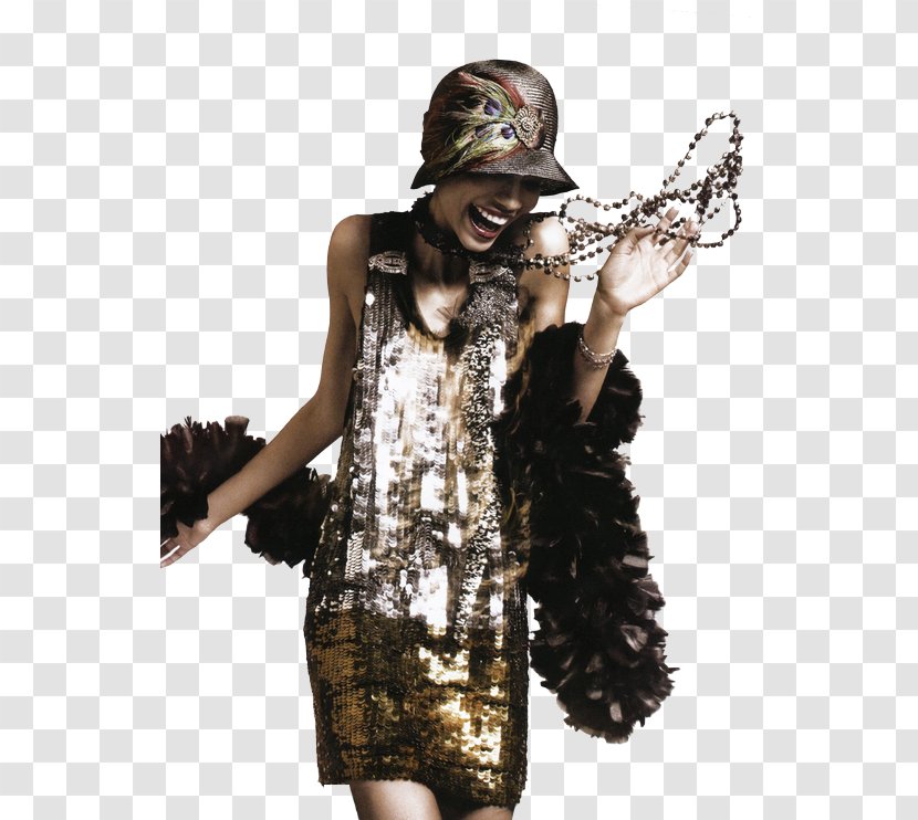 1920s The Great Gatsby Roaring Twenties Jazz Age Flapper - Dress - Woman Transparent PNG