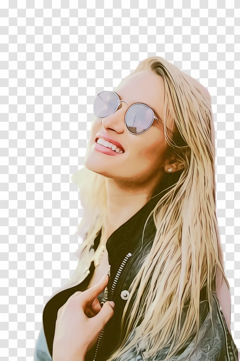 Woman Hair - Sunglasses - Gesture Smile Transparent PNG