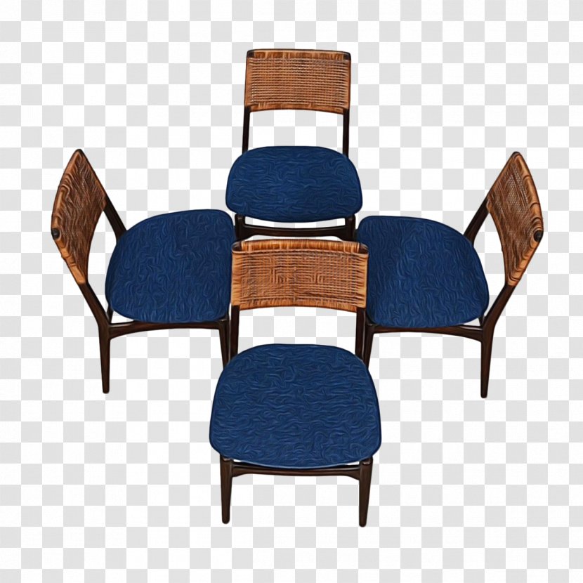 Furniture Chair Table Cobalt Blue Outdoor - Plastic Armrest Transparent PNG