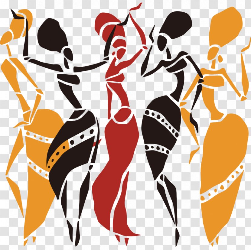 African Dance Illustration - Woman Transparent PNG