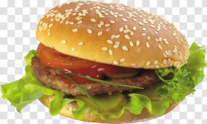 Hamburger Chicken Sandwich Cheeseburger French Fries Fast Food - Bacon Transparent PNG