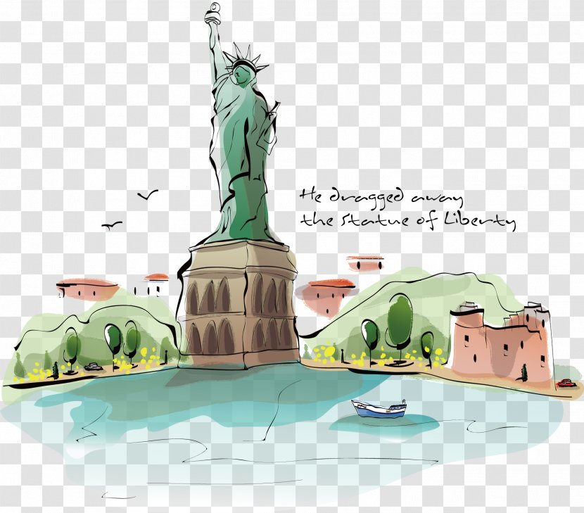 Statue Of Liberty Illustration - Architecture Transparent PNG