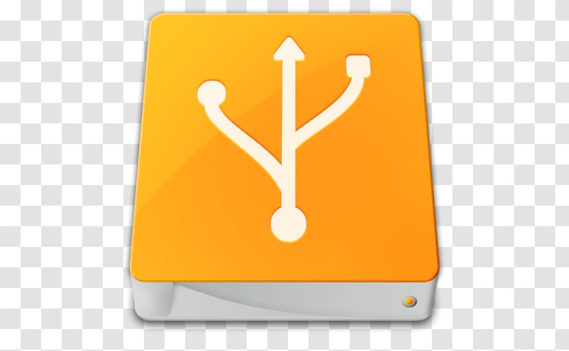 Hard Drives MacOS USB Flash - Orange Transparent PNG