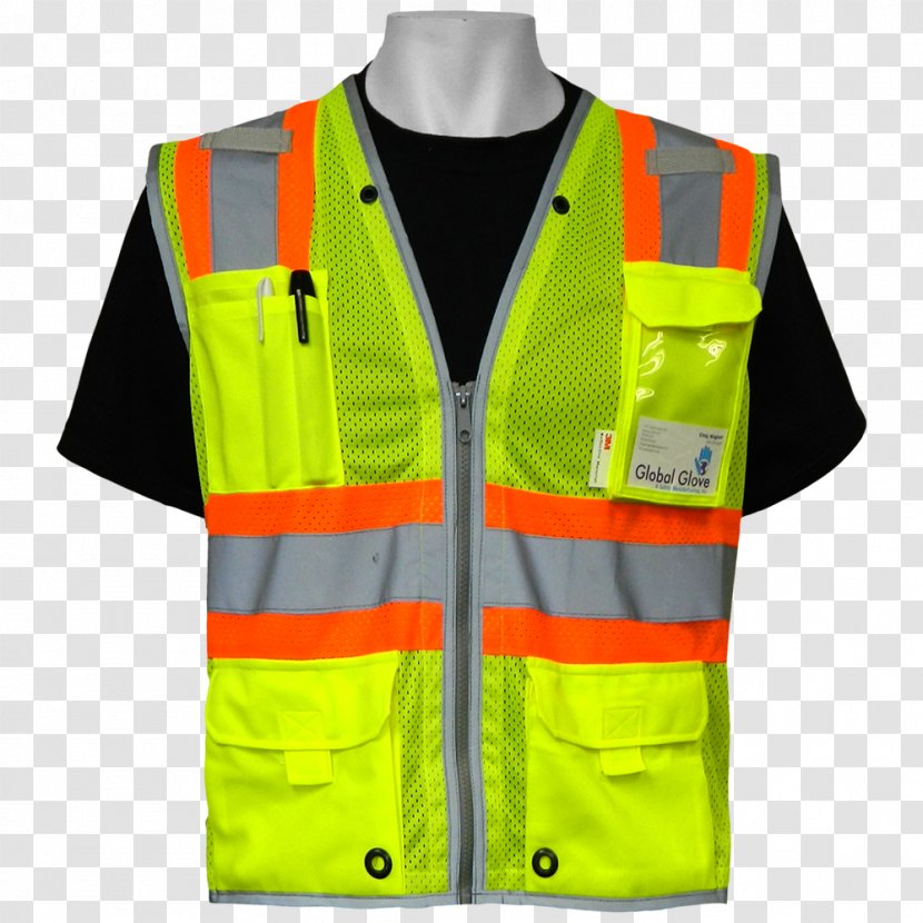T-shirt Waistcoat High-visibility Clothing Armilla Reflectora - Glove - Safety Vest Transparent PNG