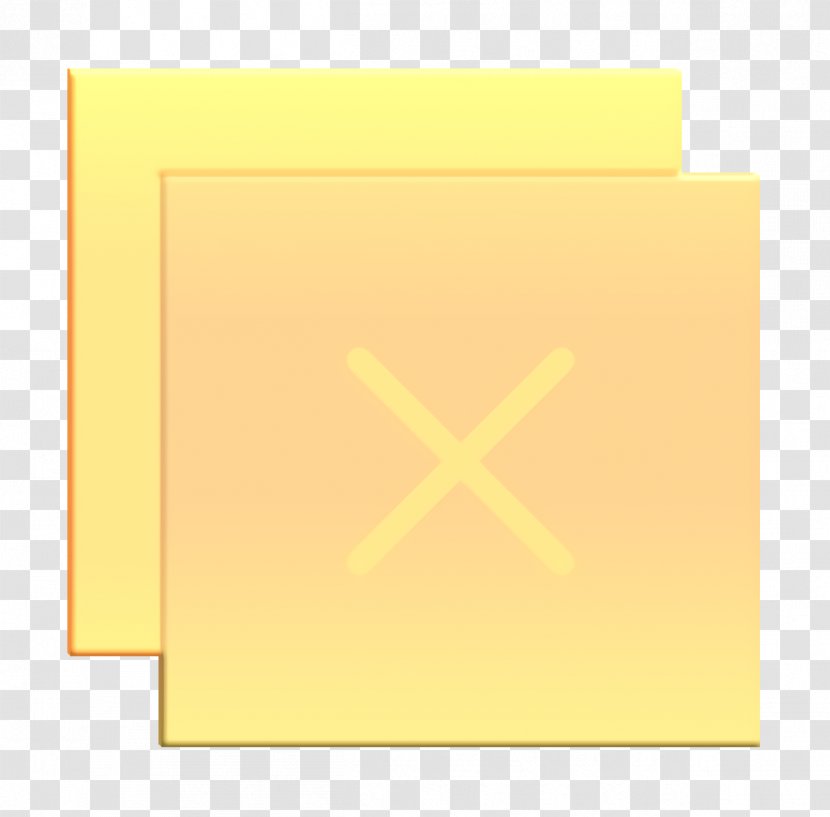 Essential Icon Close - Yellow - Material Property Rectangle Transparent PNG