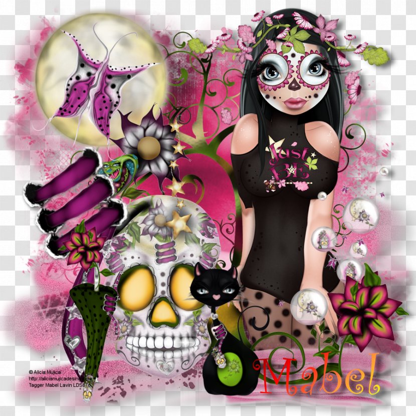 TinyPic La Calavera Catrina - Pink Transparent PNG