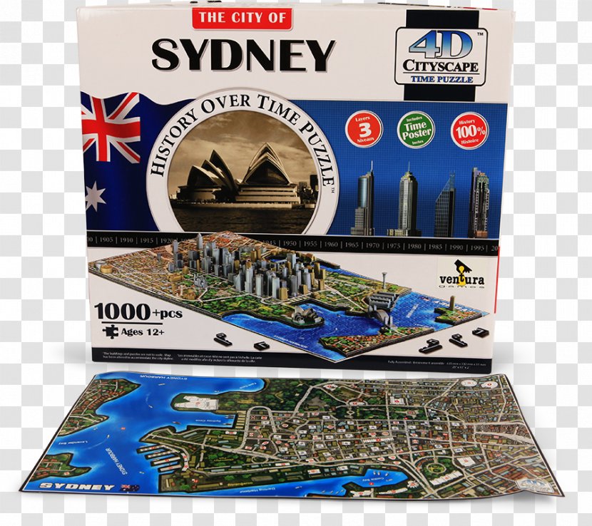 Sydney Jigsaw Puzzles 4D Cityscape Film - 3d - Dimensional Puzzle Transparent PNG