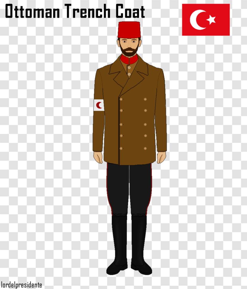 Ottoman Empire Military Uniform Trench Coat - Outerwear Transparent PNG