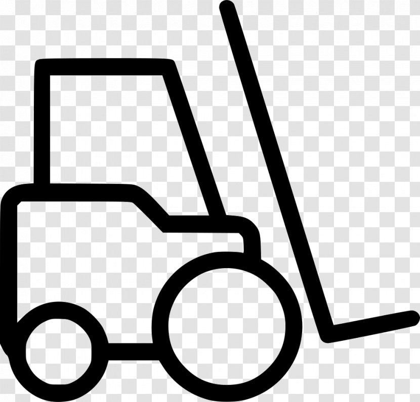 Forklift Symbol Download Industry - Black And White Transparent PNG