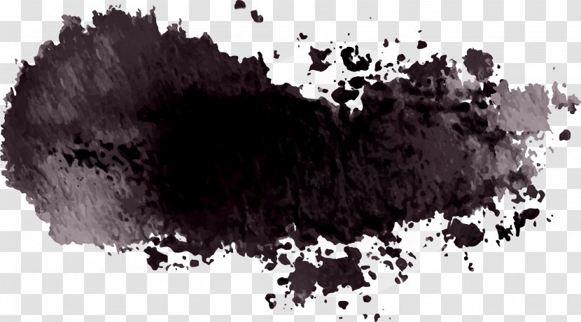 Inkstick Image Graphics Ink Brush Download - Wash Painting - Black Brushstroke Transparent PNG