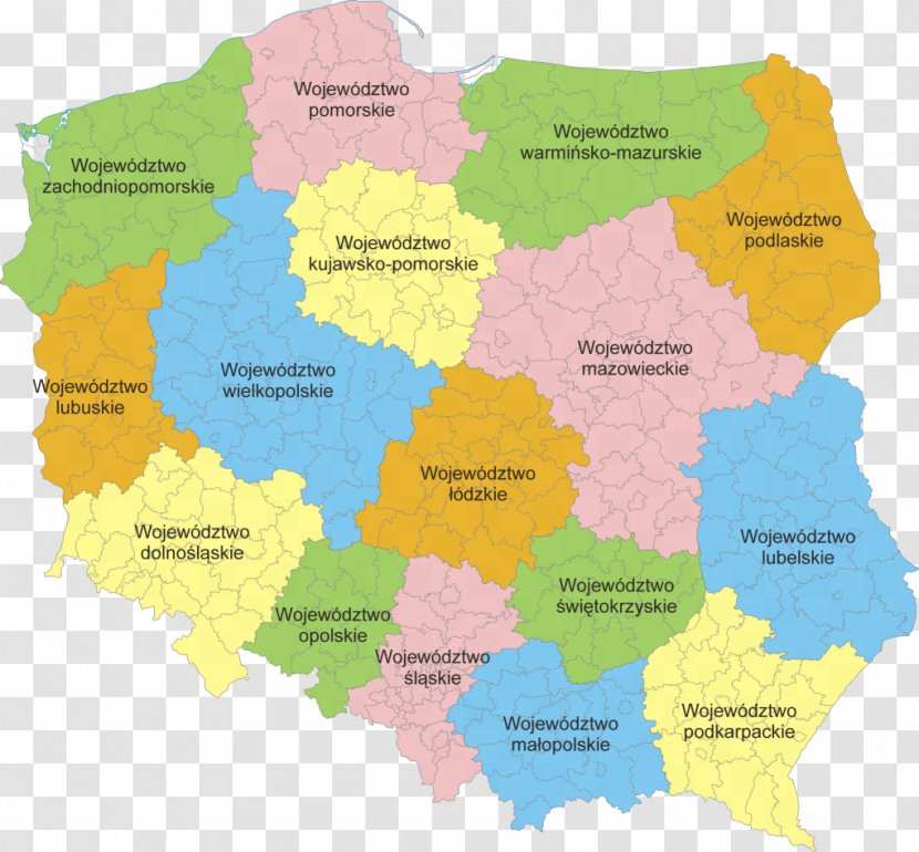 Poland World Map Locator Gazetteer - Polish Language Transparent PNG