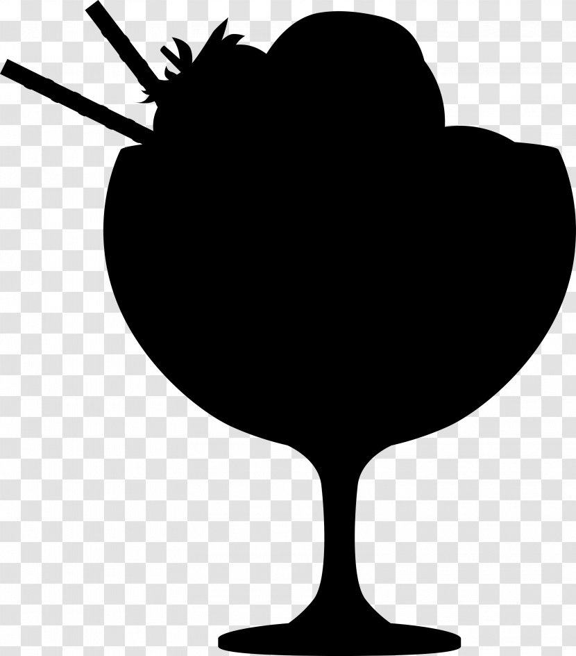 Wine Glass Clip Art Silhouette - Blackandwhite Transparent PNG