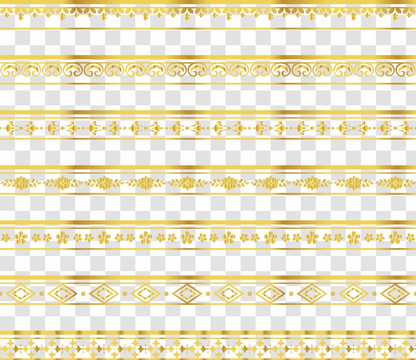 Yellow Angle Pattern - Delicate Gold Lace Border Transparent PNG