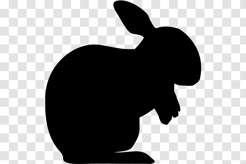 Domestic Rabbit Clip Art Illustration Silhouette - Rabbits And Hares - Easter Transparent PNG