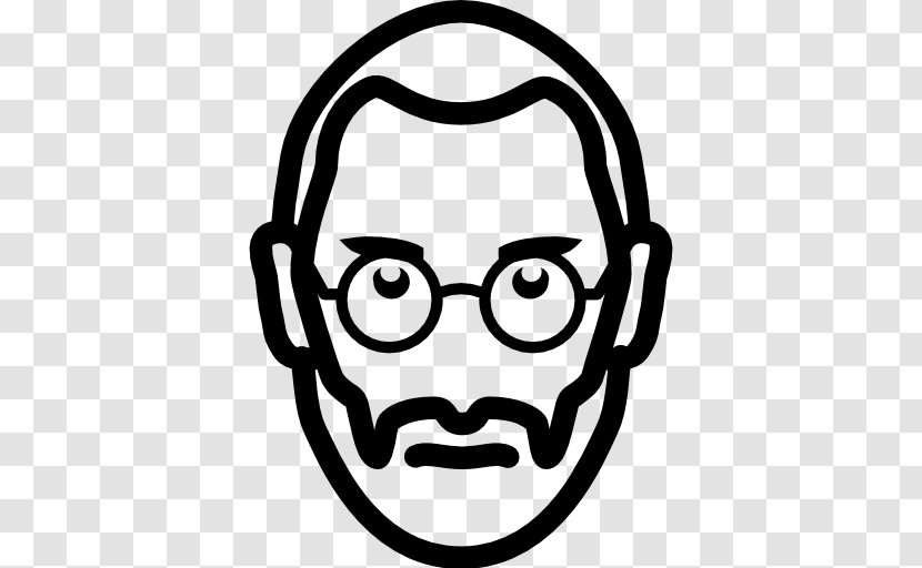 ICon: Steve Jobs Font - Black And White Transparent PNG
