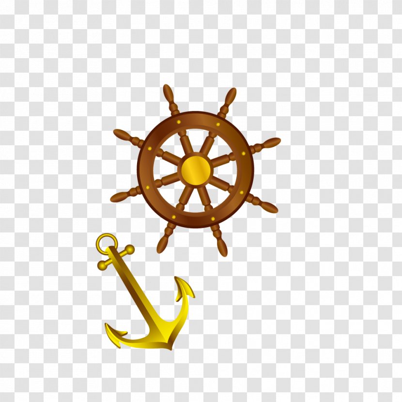 Ships Wheel Steering Boat - Yellow - Sailor Ship Transparent PNG