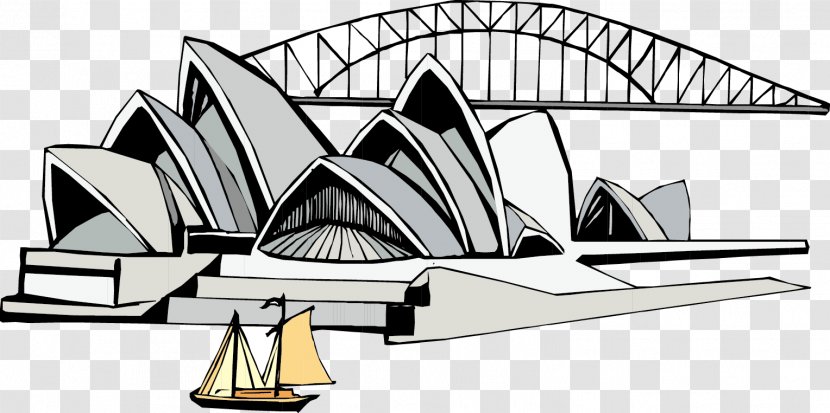 Sydney Opera House Tourist Attraction Illustration - Tourism Transparent PNG