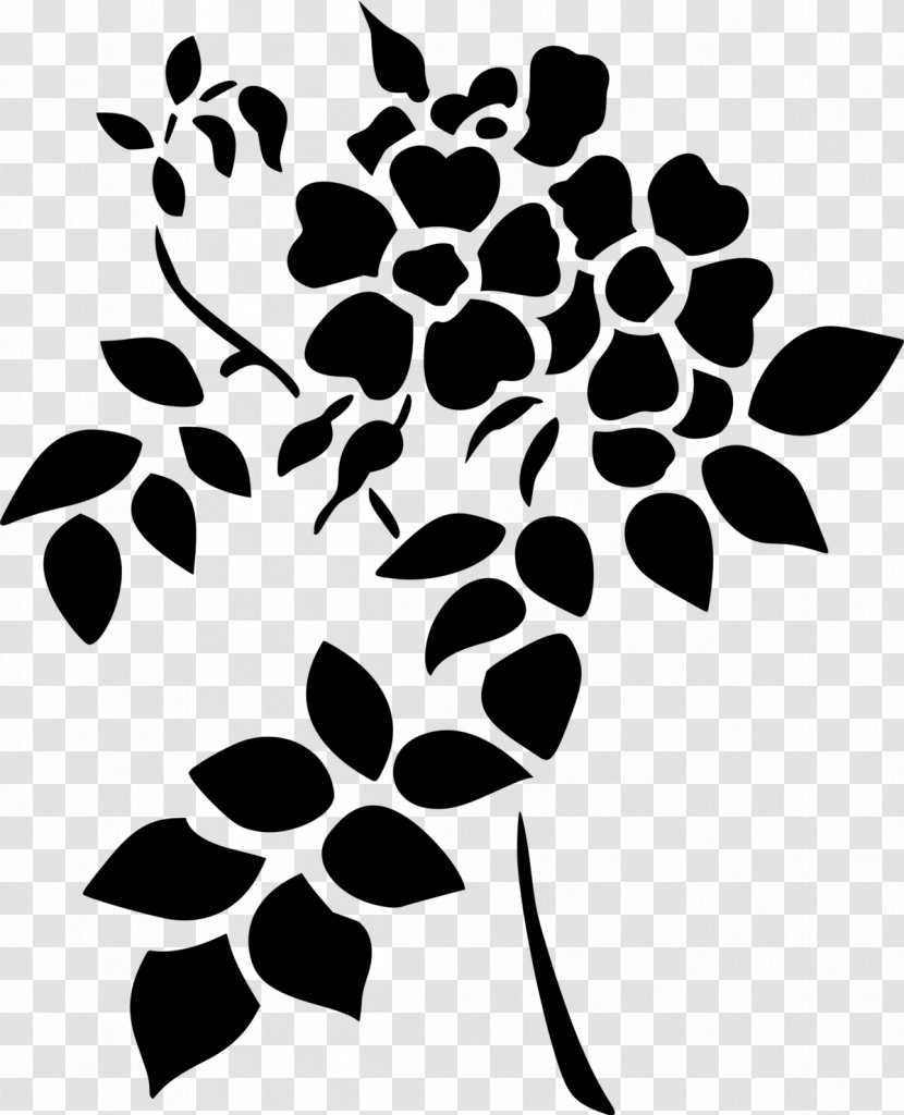 Tree Branch Silhouette - Leaf - Flower Pedicel Transparent PNG