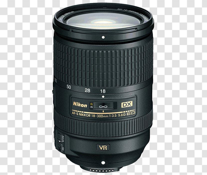Nikon AF-S DX Zoom-Nikkor 18-300mm F/3.5-5.6G ED VR F/3.5-6.3G 18-55mm Nikkor 35mm F/1.8G Format - Lens Transparent PNG
