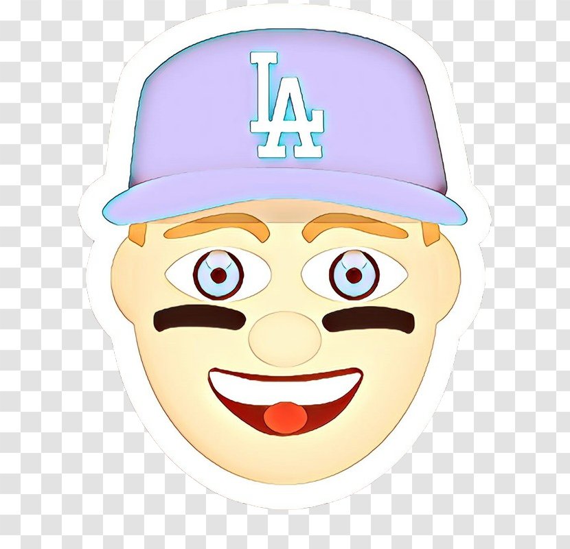 Nose Smiley Los Angeles Dodgers Hat - Sticker Cap Transparent PNG