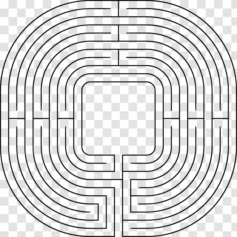 Labyrinth Minotaur Maze Daedalus Greek Mythology - Spiral Transparent PNG