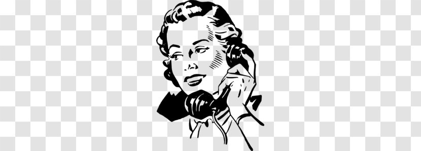 Woman Telephone Clip Art - Frame - Speaking Lines Cliparts Transparent PNG