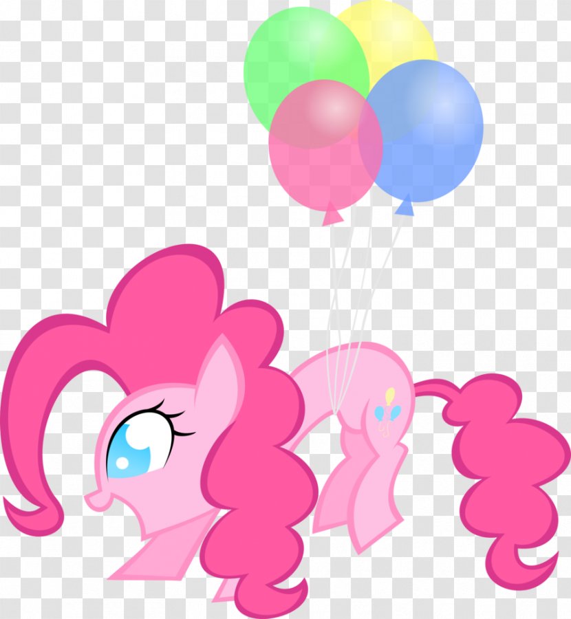 Pinkie Pie Balloon Pony - Heart - Unicorn Birthday Transparent PNG