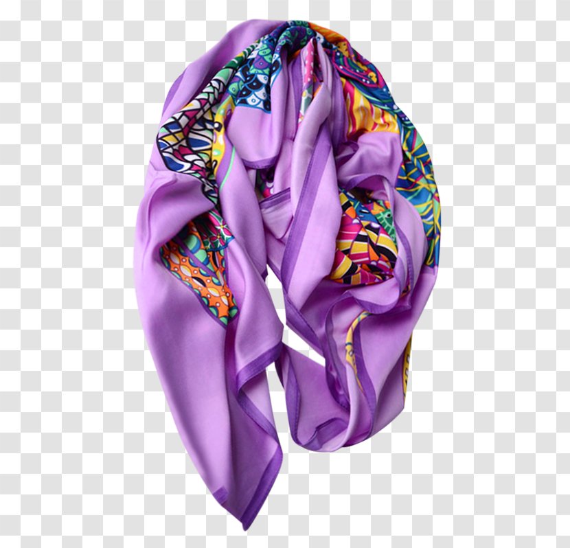 Scarf Silk - Violet - Stole Transparent PNG