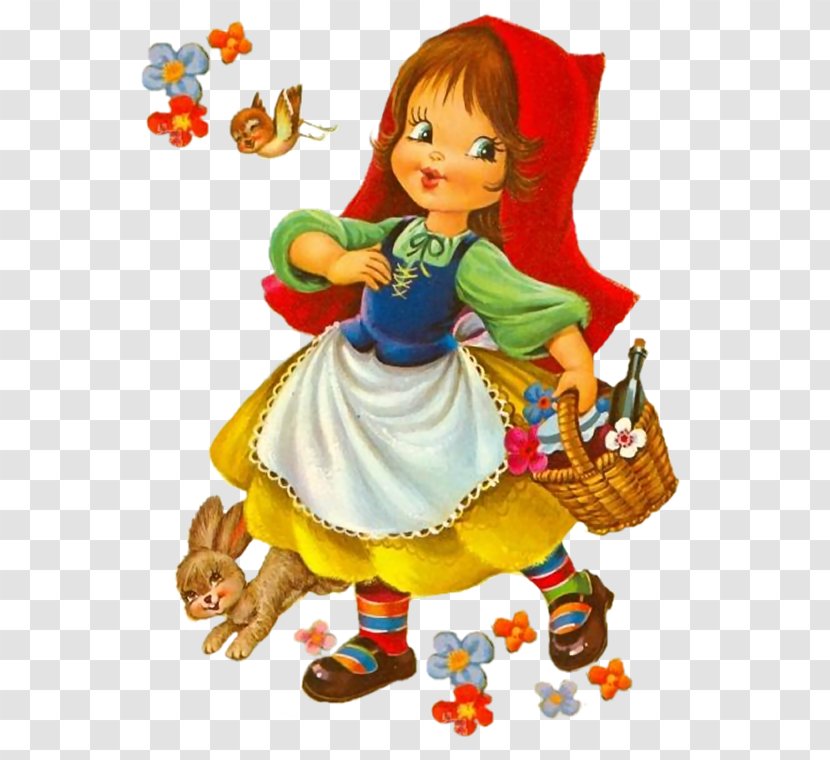 Little Red Riding Hood Fairy Tale Gray Wolf Big Bad - Art - Chaperon Transparent PNG