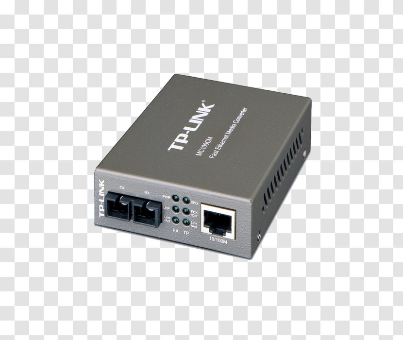 Fiber Media Converter 100BASE-FX Gigabit Ethernet TP-Link Multi-mode Optical - Tplink Mc110cs Transparent PNG