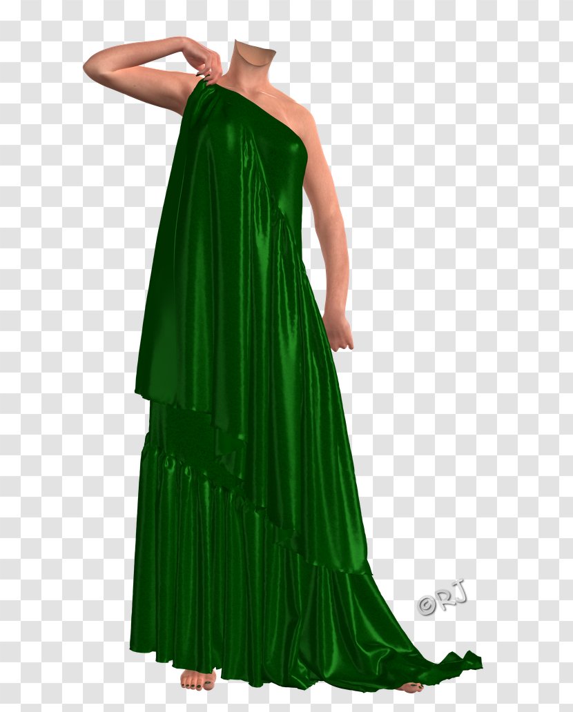 Gown Cocktail Dress Satin Shoulder - Costume Transparent PNG