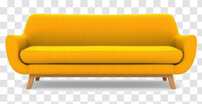 Couch Sofa Bed Furniture Chair Yellow - Maisons Du Monde Transparent PNG