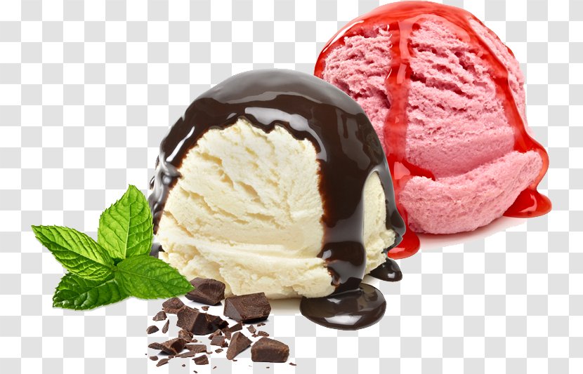 Chocolate Ice Cream Food Scoops Sundae - Milk Transparent PNG